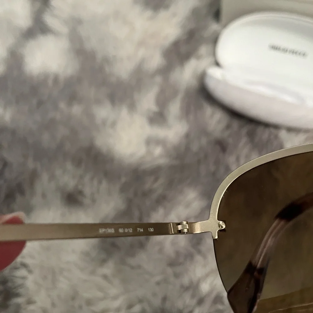 Emilio Pucci Gold Aviator Sunglasses